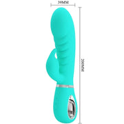 PRETTY LOVE - PRESCOTT MULTIFUNKTIONS-G-SPOT-VIBRATOR AQUA GREEN PRETTY LOVE FLIRTATION