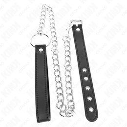 KINK - PENISRING AUS LEDER 21,5 X 2 CM MIT 60 CM METALLKETTE UND LEDERBAND KINK RING POWER