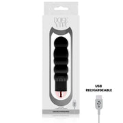 DOLCE VITA - AUFLADBARER VIBRATOR SECHS SCHWARZ 7 GESCHWINDIGKEITEN DOLCE VITA