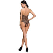 PASSION - WOMAN BS087 SCHWARZER BODYSTOCKING, EINE GRÖSSE PASSION WOMAN