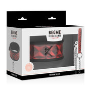 BEGME - RED EDITION PREMIUM VEGANES LEDERHALSBAND MIT NEOPRENFUTTER BEGME RED EDITION