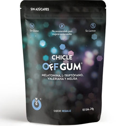 WUG GUM - OFF VALERIAN, TRYPTOPHAN, LEMON BALM AND MELATONIN 10 UNITS WUG GUM