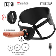 FETISH SUBMISSIVE CYBER STRAP - HARNESS MIT FERNBEDIENUNG DILDO WATCHME L-TECHNOLOGIE - ENGEFREUNDE.COM