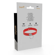 COQUETTE CHIC DESIRE - ROTE HALSKETTE AUS VEGANEM LEDER FETISCH-ACCESSOIRE FÜR FRAUEN - ENGEFREUNDE.COM