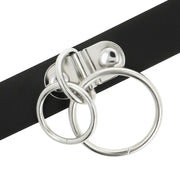COQUETTE CHIC DESIRE - DOPPELRING-HALSBAND AUS VEGANEM LEDER - ENGEFREUNDE.COM