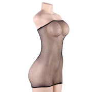 QUEEN LINGERIE - NETZKÖRPERKLEID MIT DIAMANTEN S/L QUEEN LINGERIE