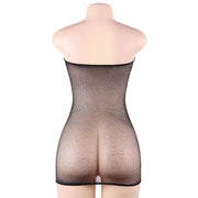 QUEEN LINGERIE - NETZKÖRPERKLEID MIT DIAMANTEN S/L QUEEN LINGERIE