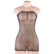 QUEEN LINGERIE - NETZKÖRPERKLEID MIT DIAMANTEN S/L QUEEN LINGERIE
