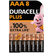 DURACELL - PLUS POWER 100 ALKALINE BATTERIE AAA LR03 8 EINHEIT DURACELL