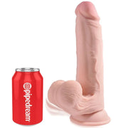 KING COCK - PLUS 3D DILDO SWINGING BALLS 20.3 CM KING COCK PLUS