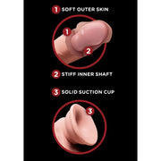KING COCK - PLUS 3D DILDO SWINGING BALLS 12.7 CM KING COCK PLUS