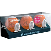 SATISFYER - 3 MASTURBATOR EIER CRUNCHY SATISFYER EGGS