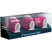 SATISFYER - 3 MASTURBATOR EIER BUBBLE SATISFYER EGGS