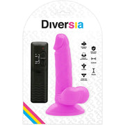 DIVERSIA - FLEXIBLER VIBRIERENDER DILDO LILA 17 CM -O- 3.3 CM DIVERSIA