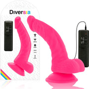 DIVERSIA - FLEXIBLER VIBRIERENDER DILDO ROSA 21.5 CM -O- 4.5 CM DIVERSIA