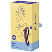 SATISFYER - DUAL KISS AIR PULSE VIBRATOR WEINROT - ENGEFREUNDE.COM