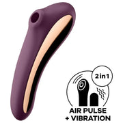 SATISFYER - DUAL KISS AIR PULSE VIBRATOR WEINROT - ENGEFREUNDE.COM