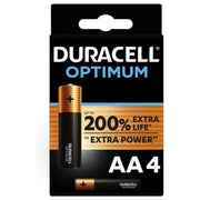 DURACELL - OPTIMUM 200 ALKALINE BATTERIE AA LR6 4 EINHEIT DURACELL