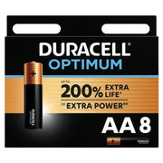 DURACELL - OPTIMUM 200 ALKALINE BATTERIE AA LR6 8 EINHEIT DURACELL