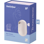 SATISFYER - PRO TO GO 2 DOPPELTER LUFTPULSSTIMULATOR & VIBRATOR GRÜN SATISFYER AIR PULSE