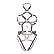 LEG AVENUE - KINK - HERZRINGGESCHIRR TEDDY GRÖSSE L - SCHWARZ LEG AVENUE KINK