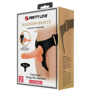 PRETTY LOVE - HARNESS-HOSE UNIVERSAL-HARNESS MIT DILDO TOM 20 CM NATUR - ENGEFREUNDE.COM