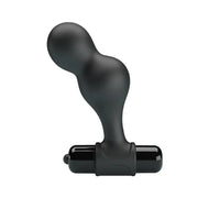 MR PLAY - SCHWARZER SILIKON-VIBRATOR-ANALSTECKER - ENGEFREUNDE.COM