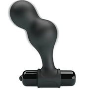 MR PLAY - SCHWARZER SILIKON-VIBRATOR-ANALSTECKER - ENGEFREUNDE.COM