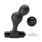 MR PLAY - SCHWARZER SILIKON-VIBRATOR-ANALSTECKER - ENGEFREUNDE.COM
