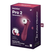 SATISFYER - PRO 2 GENERATION 3 WINE RED BLUETOOTH & APP SATISFYER AIR PULSE