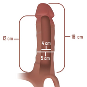 INTENSE - HOHLGESCHIRR MIT SILIKON-DILDO 16 X 3,5 CM INTENSE COUPLES TOYS