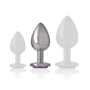 INTENSE - ANALPLUG AUS ALUMINIUMMETALL MIT VIOLETTEM KRISTALL, GRÖSSE M INTENSE ANAL TOYS