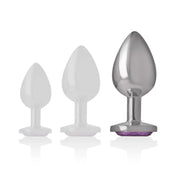 INTENSE - ANALPLUG AUS ALUMINIUMMETALL MIT VIOLETTEM KRISTALL, GRÖSSE L INTENSE ANAL TOYS