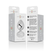 INTENSE - ANALPLUG AUS ALUMINIU MMETALL MIT SILBERNEM KRISTALL, GRÖSSE S - ENGEFREUNDE.COM