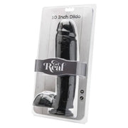 GET REAL - DILDO 25,5 CM MIT KUGELN SCHWARZ - ENGEFREUNDE.COM