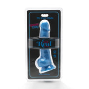 GET REAL - HAPPY DICKS 19 CM MIT BLLEN BLAU - ENGEFREUNDE.COM