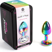 SECRETPLAY - BUTT PLUG AUS METALL REGENBOGEN, KLEINE GRÖSSE 7 CM - ENGEFREUNDE.COM