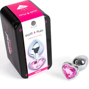SECRETPLAY - BUTT PLUG AUS METALL FUCHSIA HERZ KLEINE GRÖSSE 7 CM - ENGEFREUNDE.COM