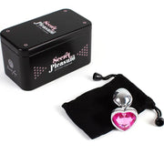 SECRETPLAY - BUTT PLUG AUS METALL FUCHSIA HERZ KLEINE GRÖSSE 7 CM - ENGEFREUNDE.COM