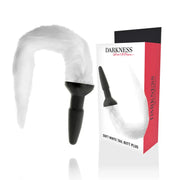 DARKNESS - SILIKON-ANALSPlug mit weißem Schwanz DARKNESS ANAL