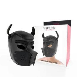DARKNESS - NEOPREN-HUNDEMASKE MIT ABNEHMBARER MAULE M - ENGEFREUNDE.COM