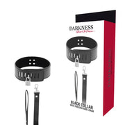 DARKNESS - BDSM-HALSBAND MIT SCHWARZEM SCHLOSS DARKNESS BONDAGE