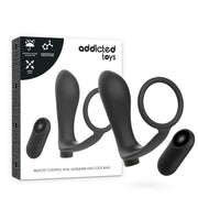 ADDICTED TOYS - PENISRING MIT FERNBEDIENUNG ANALPLUG SCHWARZ WIEDERAUFLADBAR - ENGEFREUNDE.COM