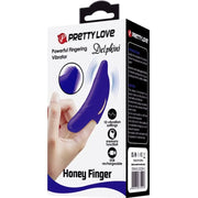 PRETTY LOVE - DELPHINI LEISTUNGSSTARKER DUNKELBLAUER FINGERSTIMULATOR PRETTY LOVE