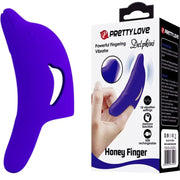 PRETTY LOVE - DELPHINI LEISTUNGSSTARKER DUNKELBLAUER FINGERSTIMULATOR PRETTY LOVE