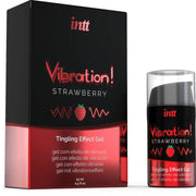 INTT - KRAFTVOLLES INTIMSTIMULIERENDES FLÜSSIGES VIBRATIONSGEL ERDBEERE 15 ML INTT UNISEX AROUSAL GEL