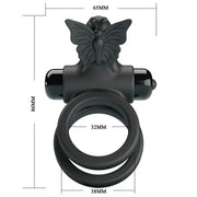 PRETTY LOVE - DOPPELVIBRIERRING MIT SCHWARZEM STIMULATOR - ENGEFREUNDE.COM