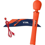 FUN FACTORY - VIM SILIKON WIEDERAUFLADBARER, VIBRIERENDER, GEWICHTETER RUMBLE WAND SUNRISE ORANGE FUN FACTORY
