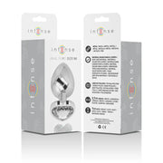 INTENSE - ALUMINIUM-METALL-ANAL-STECKER, WEISSES HERZ, GRÖSSE M - ENGEFREUNDE.COM