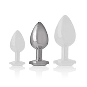 INTENSE - ALUMINIUM-METALL-ANAL-STECKER, WEISSES HERZ, GRÖSSE M - ENGEFREUNDE.COM